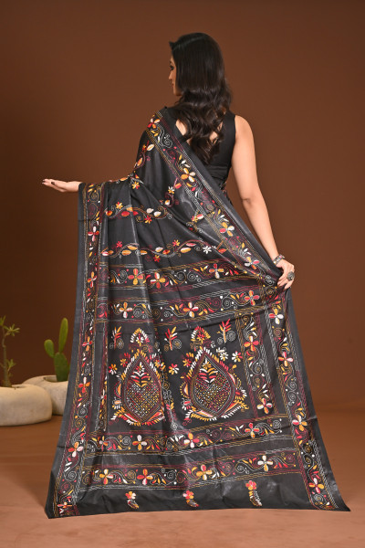 BELENDED SILK KANTHA SAREE