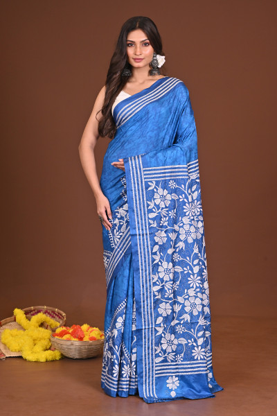 BIJOYA BLENDED SILK KANTHA SAREE