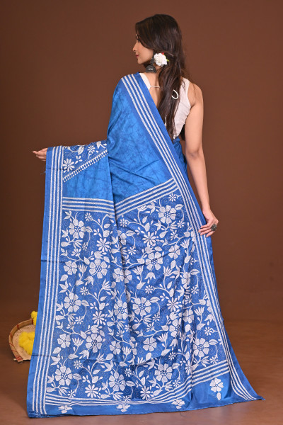 BIJOYA BLENDED SILK KANTHA SAREE