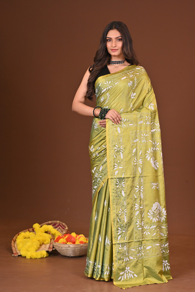 BONOLOTA BLENDED SILK KANTHA SAREE