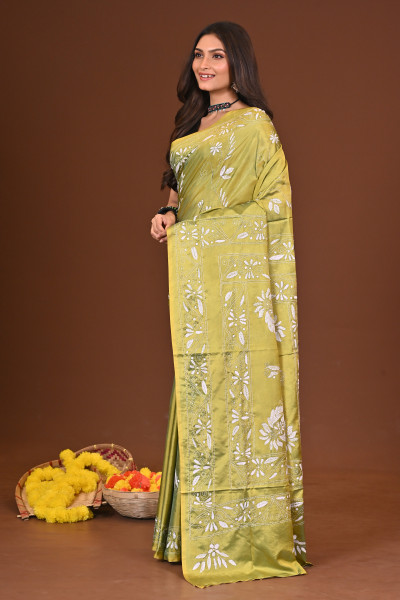 BONOLOTA BLENDED SILK KANTHA SAREE