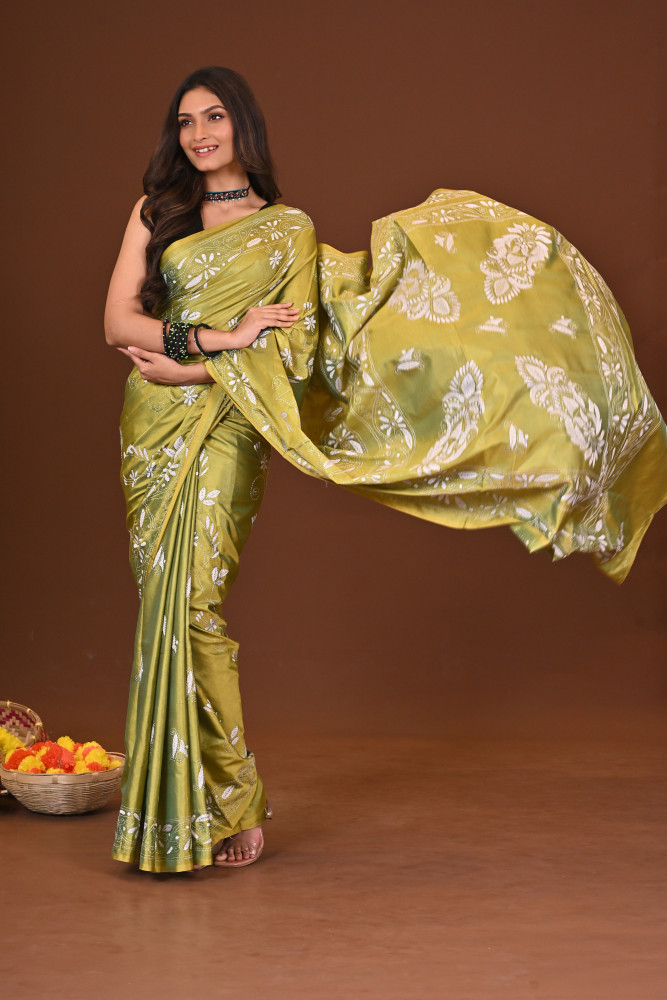 BONOLOTA BLENDED SILK KANTHA SAREE