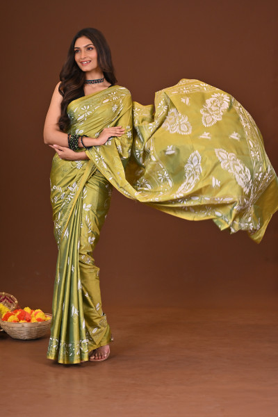 BONOLOTA BLENDED SILK KANTHA SAREE