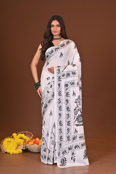 CHANDRIKA BLENDED SILK KANTHA SAREE