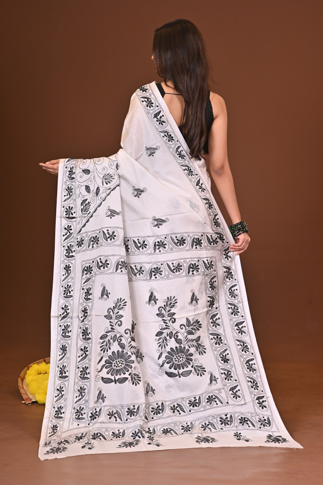 CHANDRIKA BLENDED SILK KANTHA SAREE