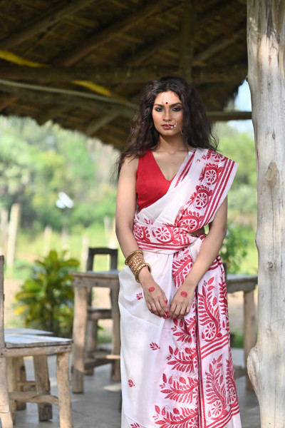 BHAIRAVI BLENDED SILK KANTHA SAREE