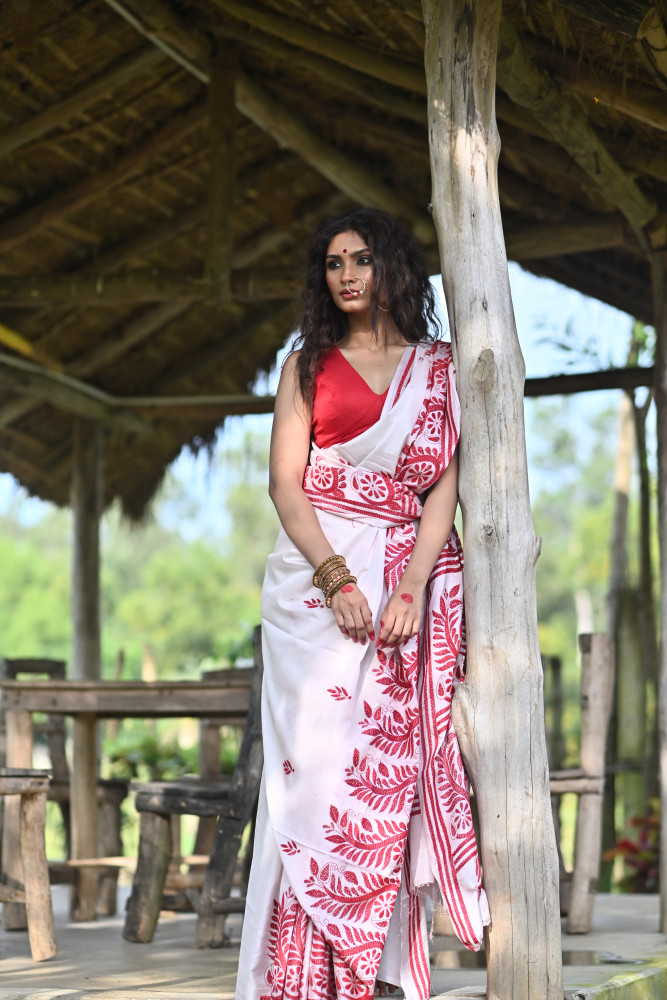 BHAIRAVI BLENDED SILK KANTHA SAREE