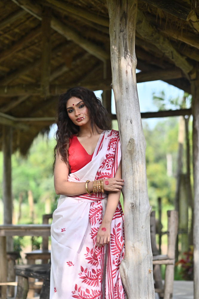 BHAIRAVI BLENDED SILK KANTHA SAREE