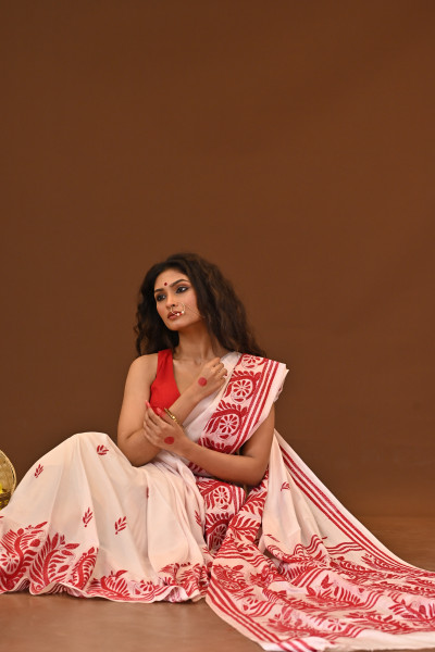 BHAIRAVI BLENDED SILK KANTHA SAREE