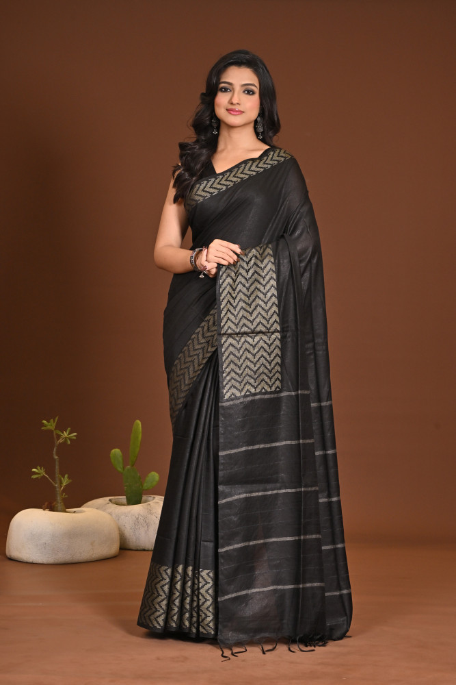Image of COTTON FISHBONE SAREE