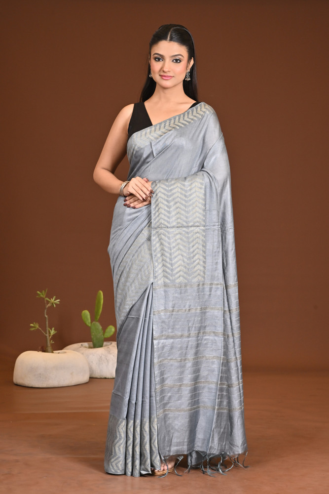 Image of COTTON FISHBONE SAREE
