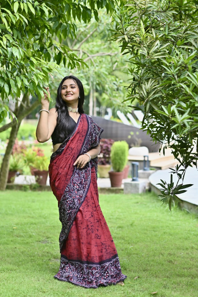 RAJARAJESHWARI HAND BATIK SAREE