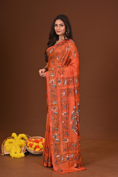 DEEPANJALI BLENDED SILK KANTHA SAREE