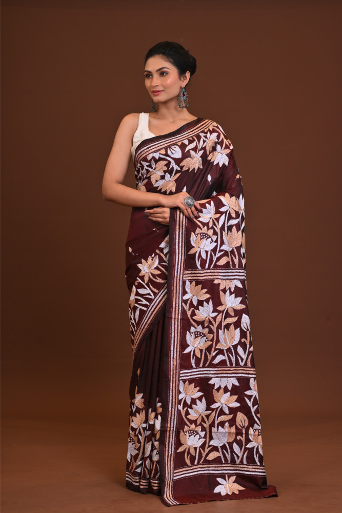 Blended Silk Kantha Saree