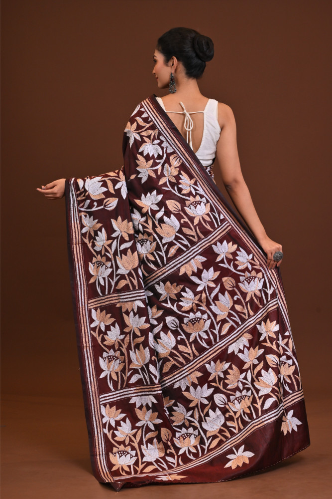 Blended Silk Kantha Saree