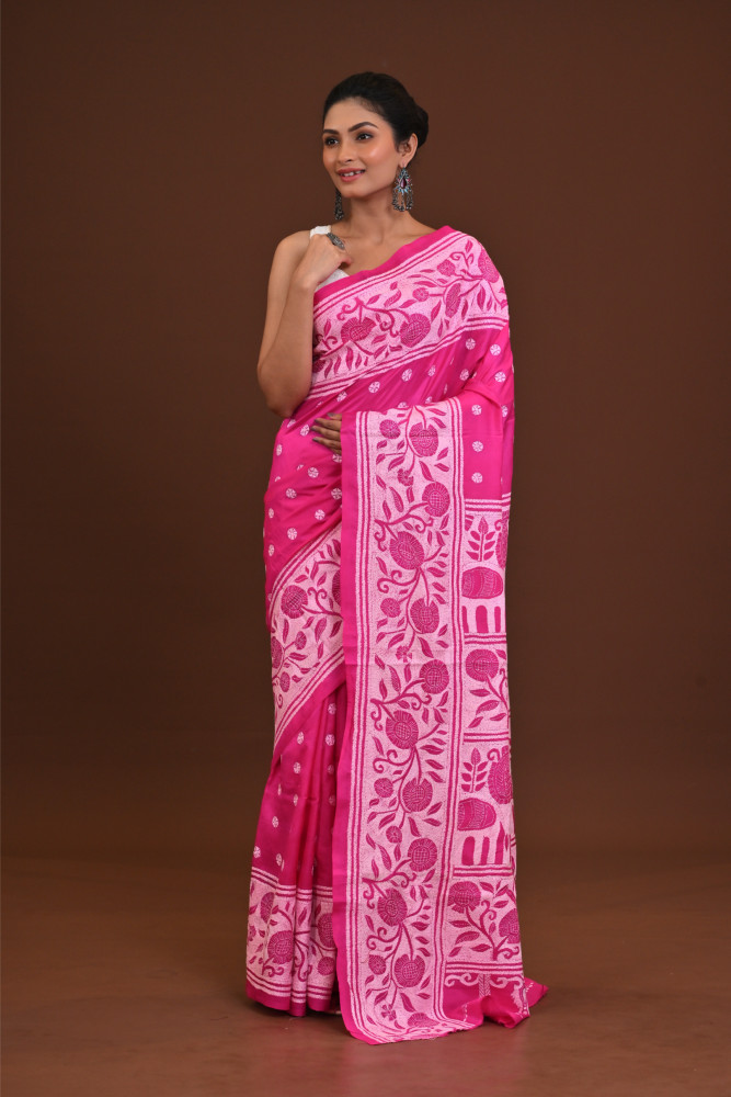 Pure Silk Kantha Saree