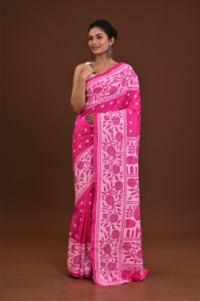 Pure Silk Kantha Saree