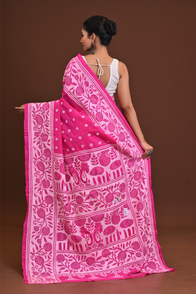 Pure Silk Kantha Saree