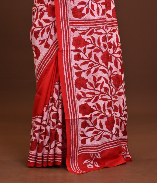 Pure Silk Kantha Saree