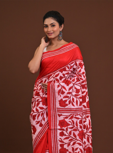 Pure Silk Kantha Saree