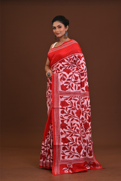 Pure Silk Kantha Saree
