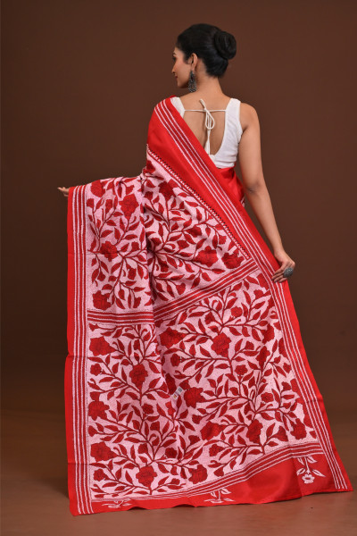 Pure Silk Kantha Saree