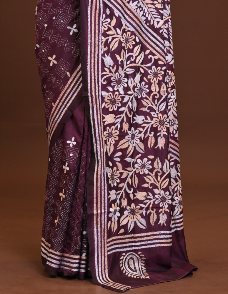 Blended Silk Kantha Saree