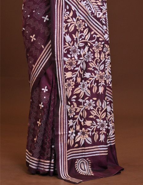Blended Silk Kantha Saree