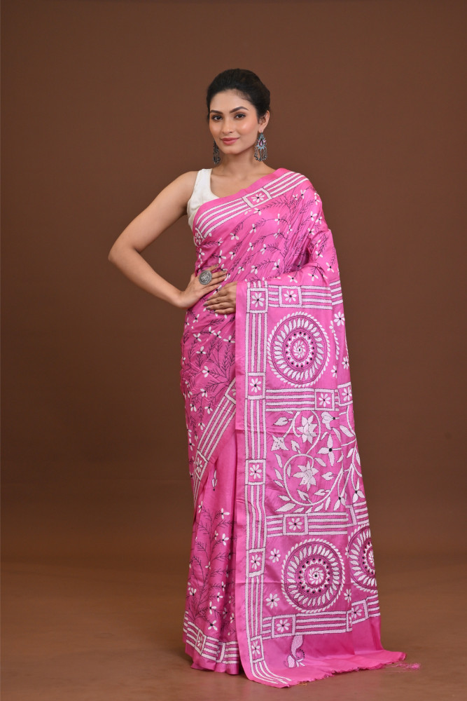Blended Silk Kantha Saree