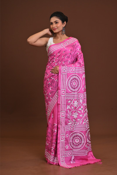 Blended Silk Kantha Saree