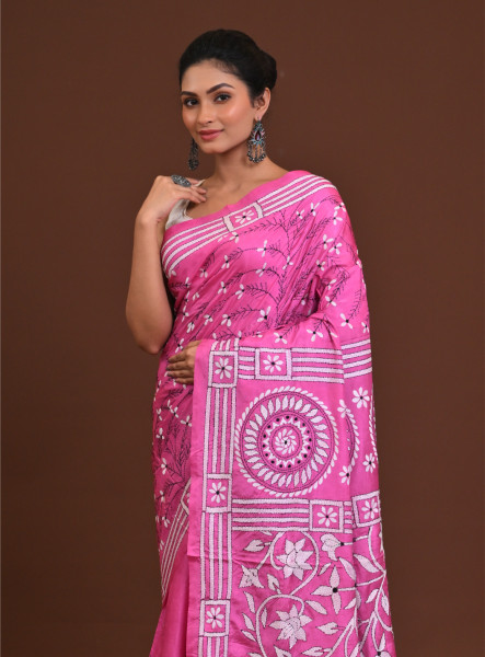 Blended Silk Kantha Saree