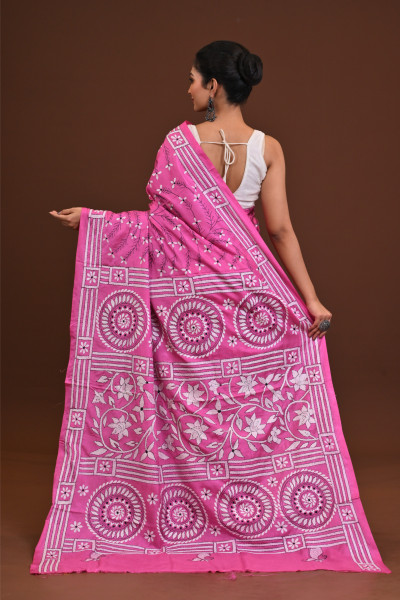 Blended Silk Kantha Saree