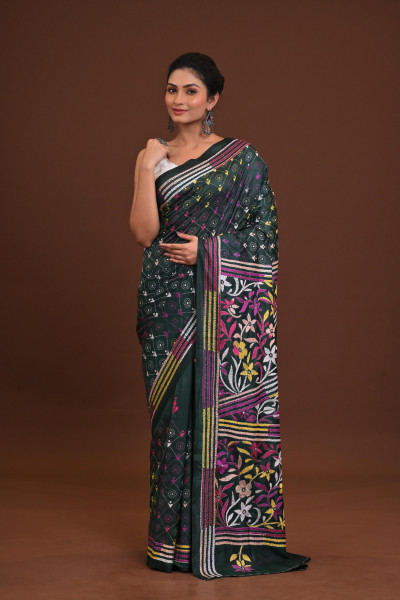 Blended Silk Kantha Saree