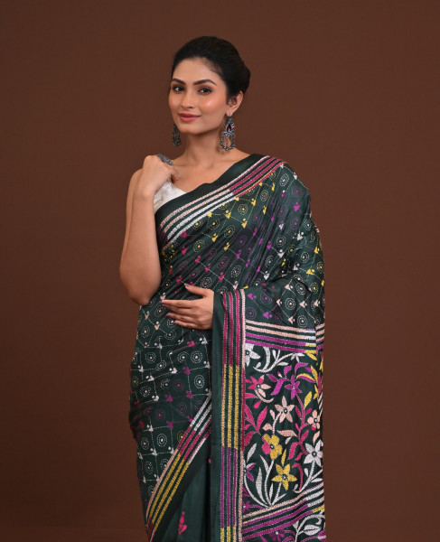 Blended Silk Kantha Saree