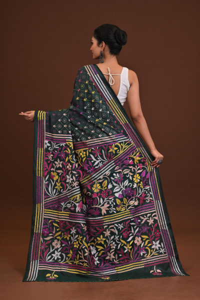 Blended Silk Kantha Saree