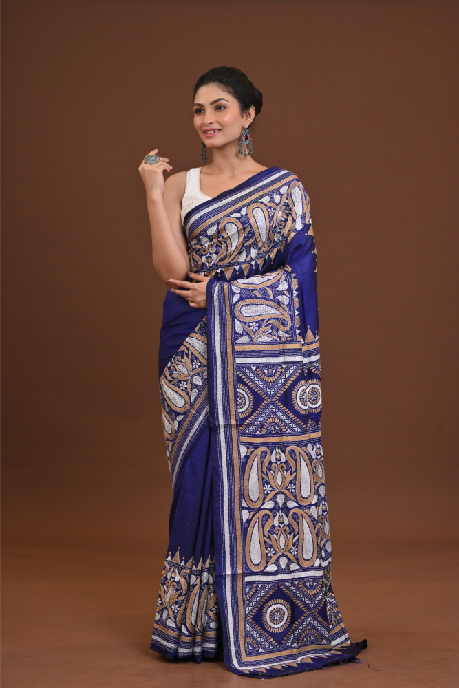 Pure Silk Kantha Saree