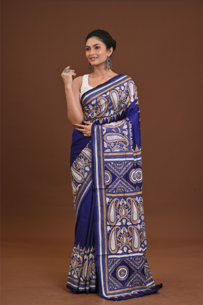 Pure Silk Kantha Saree