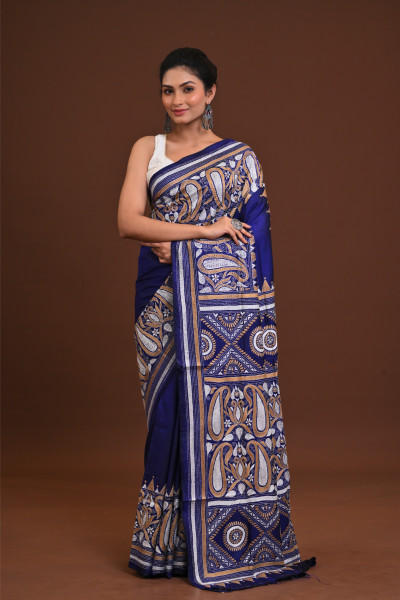 Pure Silk Kantha Saree
