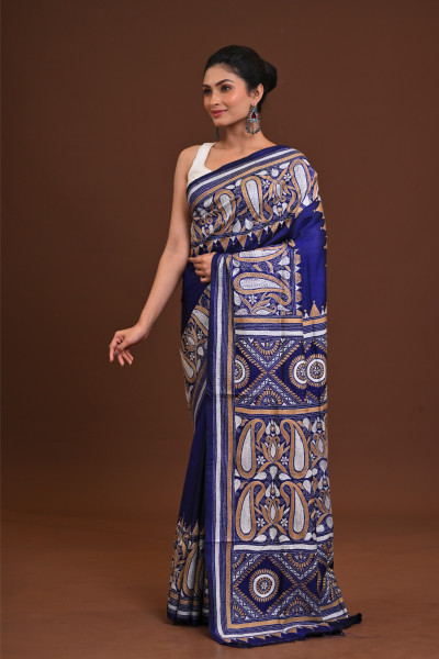 Pure Silk Kantha Saree