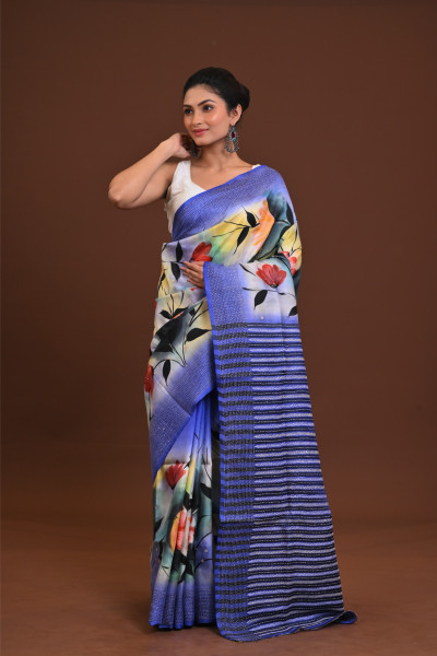 Jalchuri Silk Katha Saree