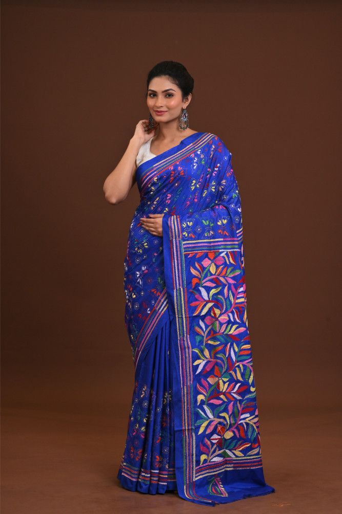 Blended Silk Kantha Saree