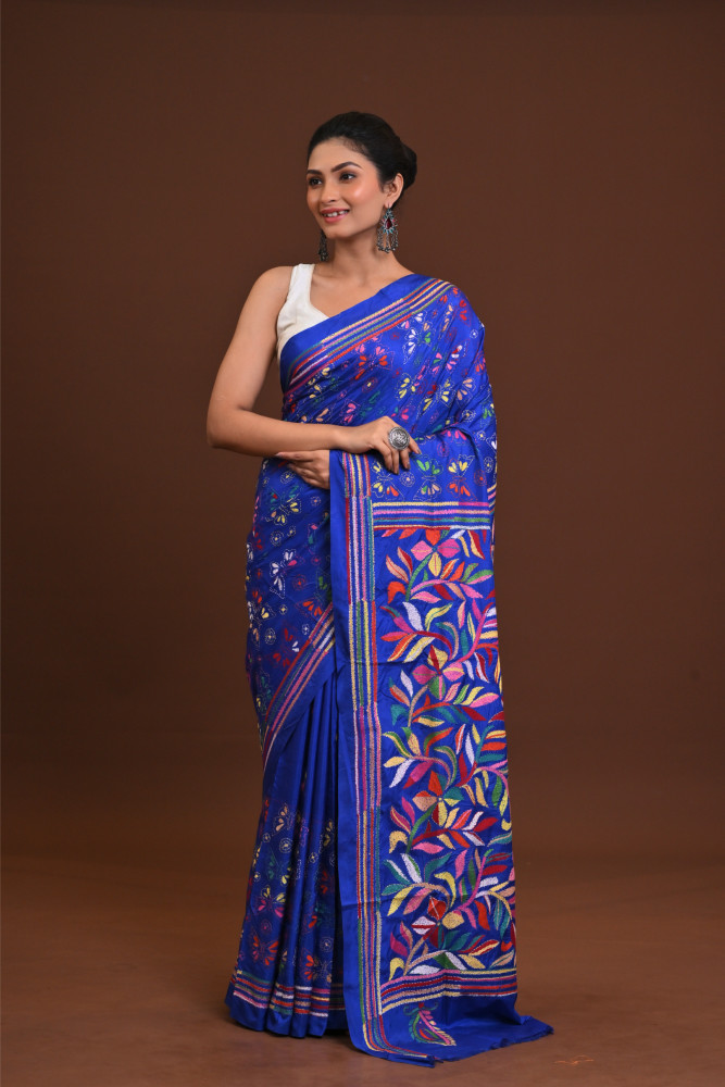 Blended Silk Kantha Saree