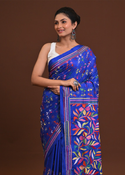 Blended Silk Kantha Saree