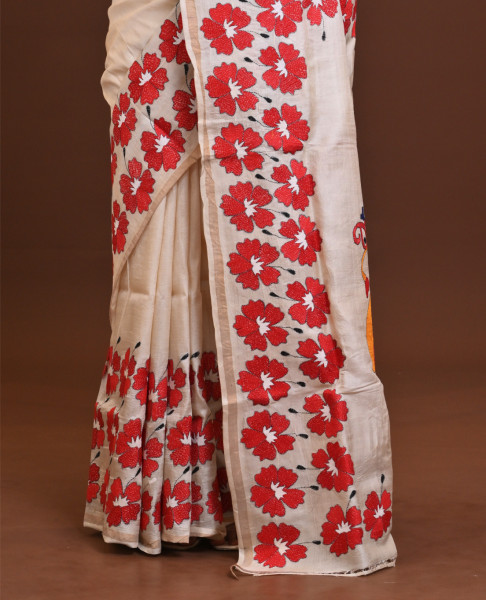 Pure Silk Kantha Saree