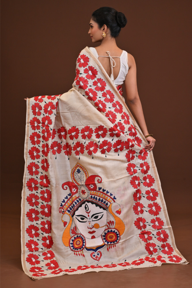 Pure Silk Kantha Saree