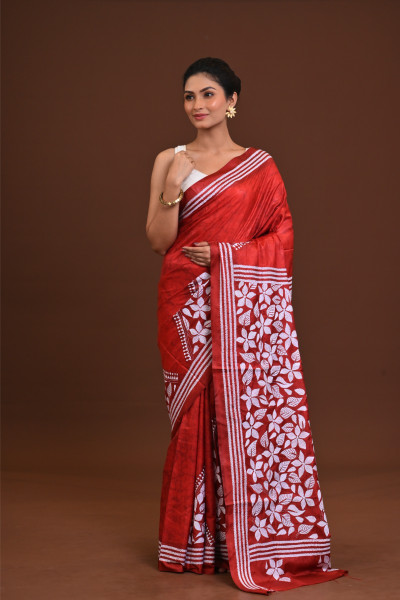 Blended Silk Kantha Saree
