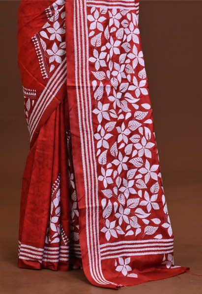 Blended Silk Kantha Saree