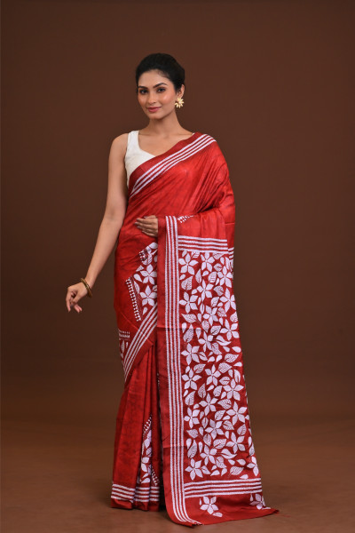 Blended Silk Kantha Saree