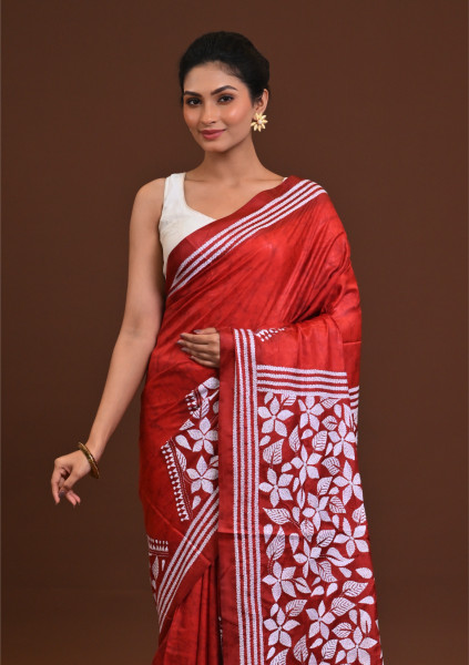 Blended Silk Kantha Saree