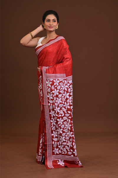 Blended Silk Kantha Saree